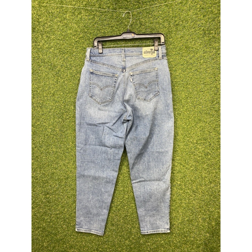 Levis Silvertab Jeans Womens 31x27 High Waisted Mom Tapered Blue High Rise 90s